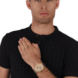 Armani Exchange Hampton Chronograph Gold Dial Gold Steel Strap Watch For Men - AX2415 Buy Now By Armani Exchange