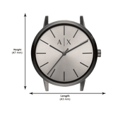 Armani Exchange Cayde Analog Grey Dial Grey Steel Strap Watch For Men - AX2722 Buy Now By Armani Exchange