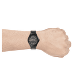 Armani Exchange Hampton Black Dial Black Steel Strap Watch For Men - AX7101