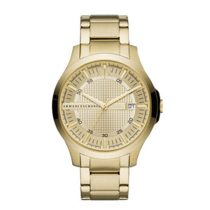 Armani Exchange Hampton Chronograph Gold Dial Gold Steel Strap Watch For Men - AX2415 Buy Now By Armani Exchange