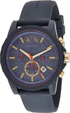 Armani Exchange Outerbanks Chronograph Blue Dial Blue Silicone Strap Watch For Men - AX1335 Buy Now By Armani Exchange