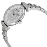 Emporio Armani Gianni T Bar White Crystal Pave Dial Silver Stainless Steel Strap Watch For Women - AR1925 Buy Now By Emporio Armani