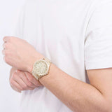 Armani Exchange Hampton Chronograph Gold Dial Gold Steel Strap Watch For Men - AX2415 Buy Now By Armani Exchange