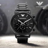 Emporio Armani Luigi Chronograph Black Dial Black Stainless Steel Watch For Men - AR1895 Buy Now By Emporio Armani