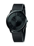 Calvin Klein Minimal Black Dial Black Mesh Bracelet Watch for Men - K3M224B1 Buy Now By Calvin Klein