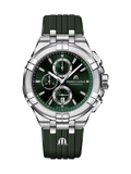 Maurice Lacroix Aikon Chronograph Green Dial Green Rubber Strap Watch for Men - AI1018-SS000-630-5 Buy Now By Maurice Lacroix