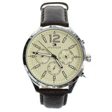 Tommy Hilfiger Gavin Chronograph White Dial Brown Leather Strap Watch for Men - 1791467 Buy Now By Tommy Hilfiger