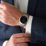 Armani Exchange Cayde Analog Black Dial Silver Steel Strap Watch For Men - AX2700 Buy Now By Armani Exchange