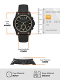 Armani Exchange Outerbanks Chronograph Black Dial Black Silicone Strap Watch For Men - AX1343 Buy Now By Armani Exchange