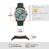 Armani Exchange Banks Chronograph Green Dial Green Leather Strap Watch For Men - AX1725 Buy Now By Armani Exchange