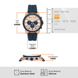 Armani Exchange Hampton Chronograph Rose Gold Dial Blue Silicone Strap Watch For Men - AX1730 Buy Now By Armani Exchange