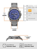Armani Exchange Banks Chronograph Blue Dial Grey Steel Strap Watch For Men - AX1731 Buy Now By Armani Exchange