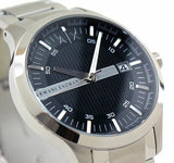 Armani Exchange Hampton Chronograph Black Dial Silver Steel Strap Watch For Men - AX2103 Buy Now By Armani Exchange