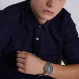 Armani Exchange Hampton Chronograph Black Dial Silver Steel Strap Watch For Men - AX2103 Buy Now By Armani Exchange