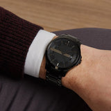 Armani Exchange Hampton Chronograph Black Dial Black Steel Strap Watch For Men - AX2104 Buy Now By Armani Exchange