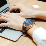 Armani Exchange Hampton Chronograph Blue Dial Brown Leather Strap Watch For Men - AX2172 Buy Now By Armani Exchange