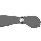 Armani Exchange Hampton Chronograph White Dial Brown Leather Strap Watch For Men - AX2187 Buy Now By Armani Exchange