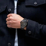 Armani Exchange Hampton Chronograph Black Dial Black Steel Strap Watch For Men - AX2192 Buy Now By Armani Exchange