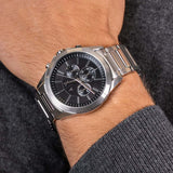 Armani Exchange Drexler Chronograph Black Dial Silver Steel Strap Watch for Men - AX2600 Buy Now By Armani Exchange