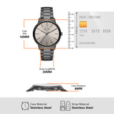Armani Exchange Cayde Analog Grey Dial Grey Steel Strap Watch For Men - AX2722 Buy Now By Armani Exchange