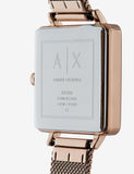 Armani Exchange Lola Quartz Silver Dial Rose Gold Mesh Strap Watch For Women - AX5802 Buy Now By Armani Exchange