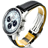Breitling Navitimer B01 Chronograph 43 Blue Dial Black Leather Strap Watch for Men - AB0138241C1P1 Buy Now By Breitling