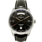 Breitling Premier Automatic 40mm Day & Date Black Dial Black Leather Strap Mens Watch - A45340241B1P2 Buy Now By Breitling