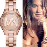 Michael Kors Slim Runway Rose Gold Dial Rose Gold Steel Strap Watch for Women - MK3549 Buy Now By Michael Kors
