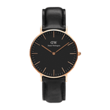 Daniel Wellington Classic Sheffield Black Dial Black Leather Strap Watch For Men - DW00100127 Buy Now By Daniel Wellington