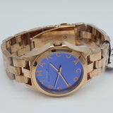 Marc Jacobs Henry Blue Dial Rose Gold Steel Strap Watch for Women - MBM3213 Buy Now By Marc Jacobs