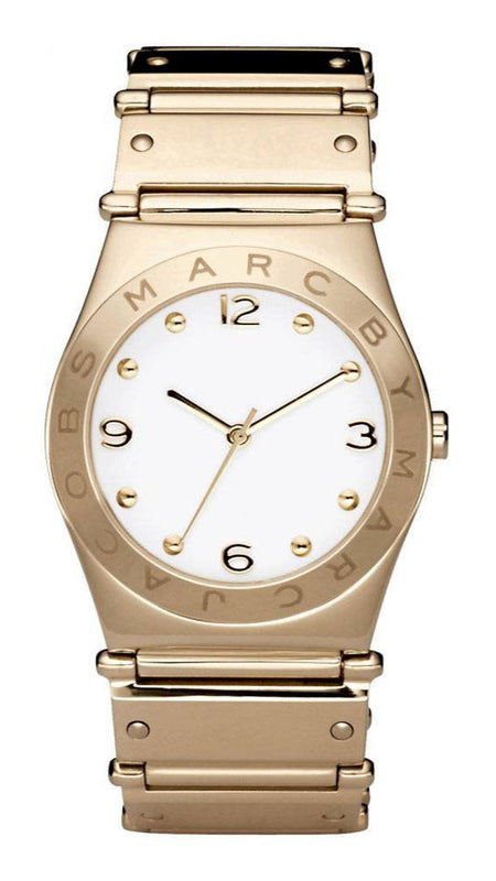 Marc Jacobs Amy White Dial Gold Steel Strap Watch for Women - MBM8519 Buy Now By Marc Jacobs