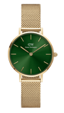 Daniel Wellington Petite Emerald Green Dial Gold Mesh Strap Watch For Women - DW00100481 Buy Now By Daniel Wellington