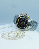 Versace Classic Chronograph Quartz Black Dial Silver Steel Strap Watch For Men - VEV700419 Buy Now By Versace
