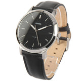 Fossil The Minimalist Three Hand Black Dial Black Leather Strap Watch for Men - FS5398 Buy Now By Fossil