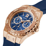 Guess Limelight Blue Dial Blue Silicone Strap Watch For Women - W1053L1 Buy Now By Guess