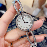 Bulova Crystal Collection Mother of Pearl Dial Silver Steel Strap Watch for Women - 96L223 Buy Now By Bulova