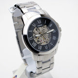 Fossil Grant Automatic Skeleton Black Dial Silver Steel Strap Watch for Men - ME3103 Buy Now By Fossil