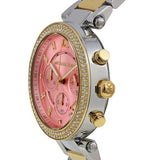 Michael Kors Parker Pink Dial Two Tone Steel Strap Watch for Women - MK6140 Buy Now By Michael Kors