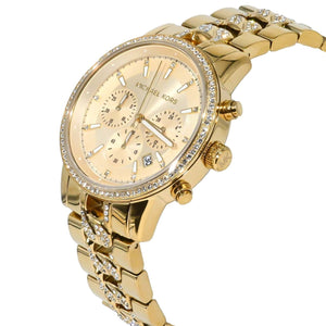 Michael Kors Ritz Chronograph Gold Dial Gold Steel Strap Watch For Women - MK6937 Buy Now By Michael Kors