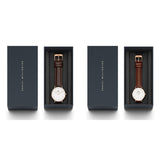 Daniel Wellington Classic Bristol White Dial Brown Leather Strap Watch For Women - DW00100039 Buy Now By Daniel Wellington