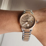 Burberry The Classic Rose Gold Dial Two Tone Steel Strap Watch for Women - BU10117 Buy Now By Burberry