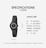 Calvin Klein Minimal Diamonds Black Dial Black Mesh Bracelet Watch for Women - K3M2342R Buy Now By Calvin Klein