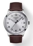 Tissot T-Sport Gent XL Silver Dial Brown Leather Strap Watch for Men - T116.410.16.037.00 Authentic Buy Shop Now