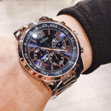 Guess Horizon Chronograph Blue Dial Two Tone Steel Strap Watch For Men - W0379G7 Buy Now By Guess