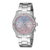 Guess Confetti Multicolored Dial Silver Steel Strap Watch For Women - W0774L1 Buy Now By Guess