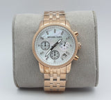 Michael Kors Damen White Dial Rose Gold Steel Strap Watch for Women - MK5026 Buy Now By Michael Kors