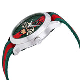 Gucci Le Marche des Merveilles Red & Green Dial Red & Green Nylon Strap Unisex Watch - YA1264060 Buy Now By Gucci