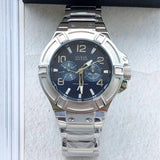 Guess Rigor Quartz Black Dial Silver Steel Strap Watch For Men - W0218G2 Buy Now By Guess