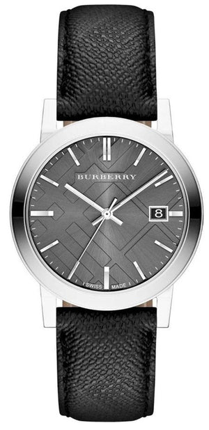 Burberry The City Grey Dial Black Leather Strap Watch for Men - BU9030 Buy Now By Burberry