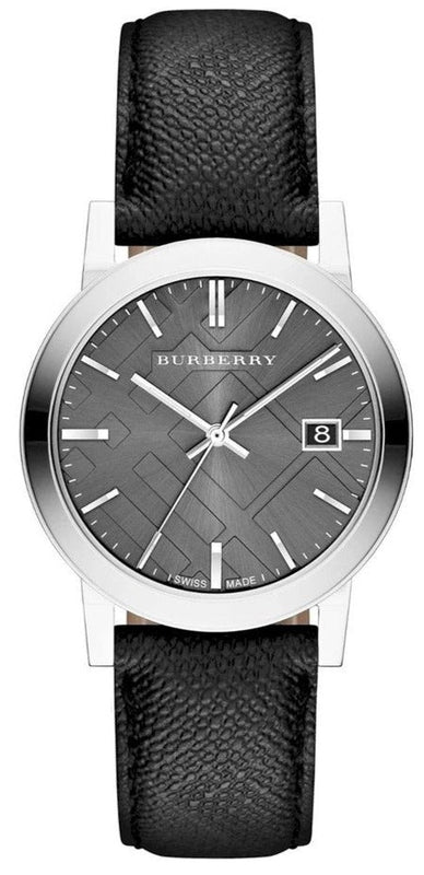 Burberry The City Grey Dial Black Leather Strap Watch for Men - BU9030 Buy Now By Burberry